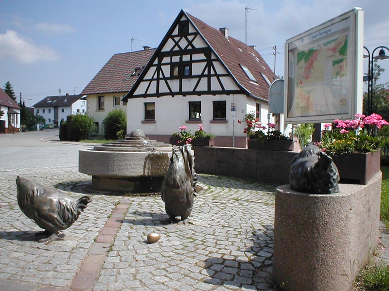 Der Marktplatz in Östringen