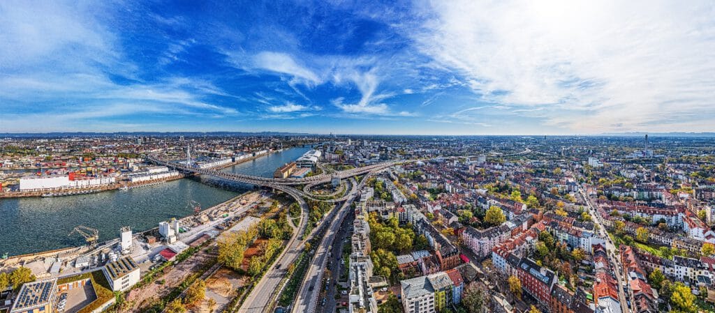 Die Stadt Mannheim von oben